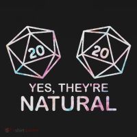 Yes, They're Natural 20 D20 Dice Funny Rpg Gamer Long Sleeve Shirt thumb 2