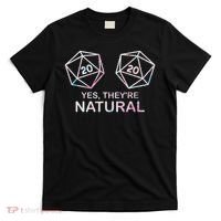 Yes, They're Natural 20 D20 Dice Funny Rpg Gamer T-Shirt thumb 0