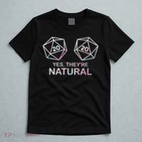 Yes, They're Natural 20 D20 Dice Funny Rpg Gamer T-Shirt thumb 5