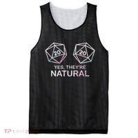 Yes, They're Natural 20 D20 Dice Funny Rpg Gamer Mesh Reversible Basketball Jersey Tank thumb 0