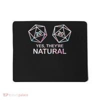 Yes, They're Natural 20 D20 Dice Funny Rpg Gamer Mousepad thumb 0
