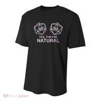 Yes, They're Natural 20 D20 Dice Funny Rpg Gamer Youth Performance Sprint T-Shirt thumb 0