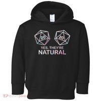 Yes, They're Natural 20 D20 Dice Funny Rpg Gamer Toddler Hoodie thumb 0