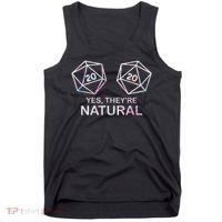 Yes, They're Natural 20 D20 Dice Funny Rpg Gamer Tank Top thumb 0