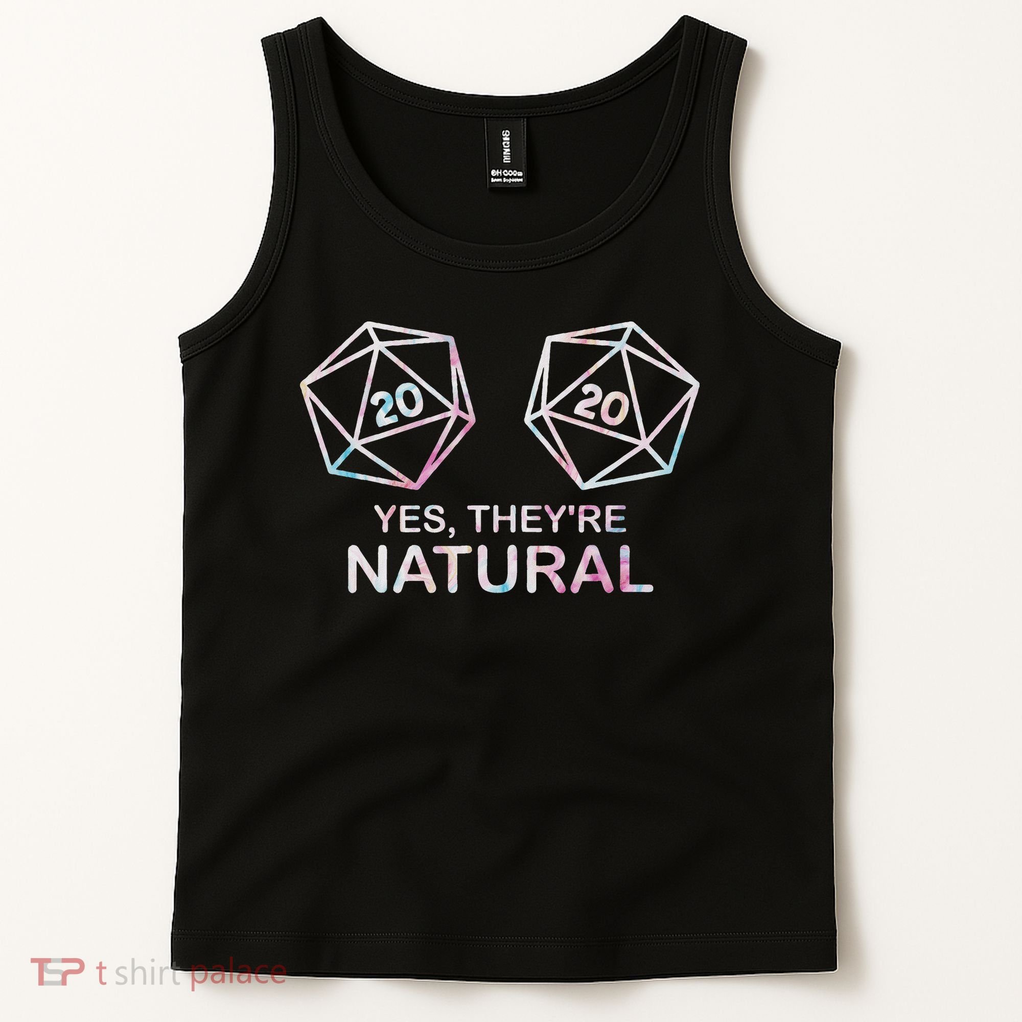 Yes, They're Natural 20 D20 Dice Funny Rpg Gamer Tank Top