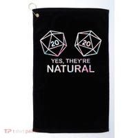 Yes, They're Natural 20 D20 Dice Funny Rpg Gamer Golf Towel thumb 0