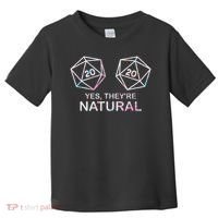 Yes, They're Natural 20 D20 Dice Funny Rpg Gamer Toddler T-Shirt thumb 0