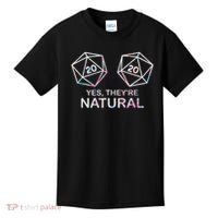 Yes, They're Natural 20 D20 Dice Funny Rpg Gamer Kids T-Shirt thumb 0