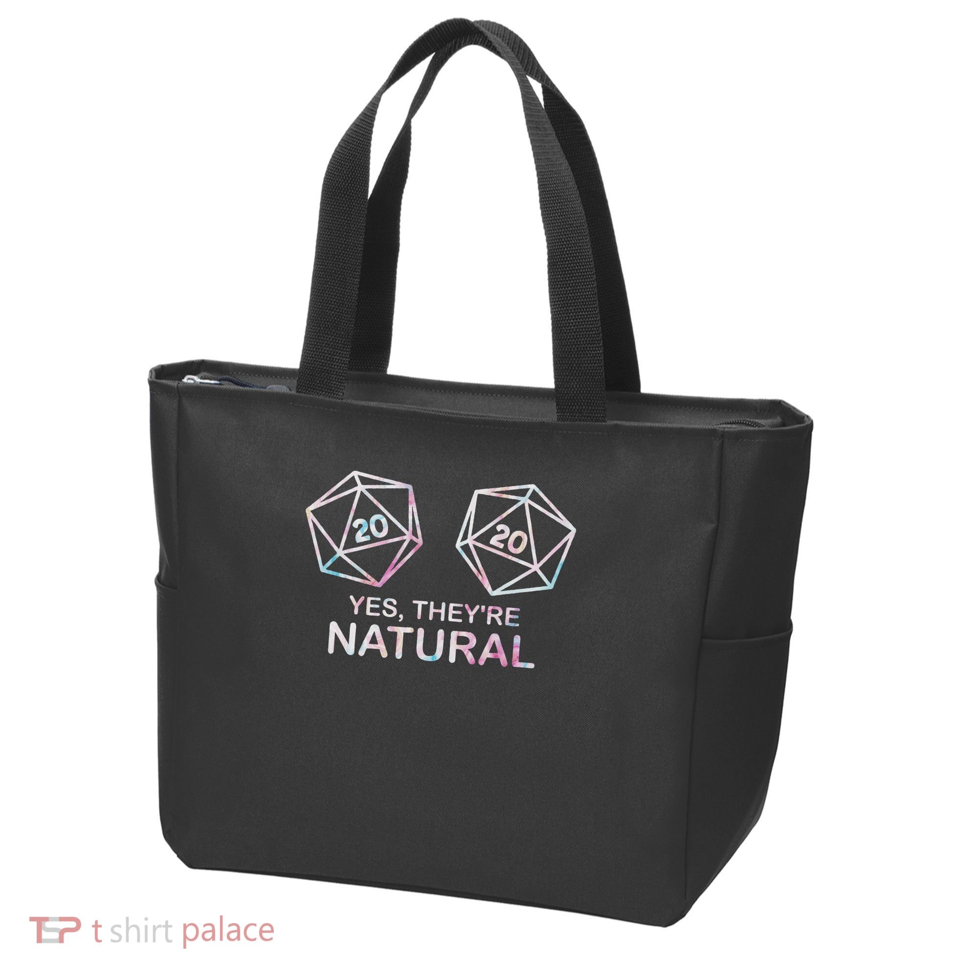 Yes, They're Natural 20 D20 Dice Funny Rpg Gamer Tote Bag
