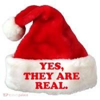 Yes They're Real Funny Saying Santa Hat thumb 0