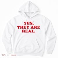 Yes They're Real Funny Saying Hoodie thumb 0