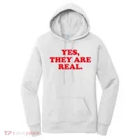 Yes They're Real Funny Saying Women's Hoodie thumb 0