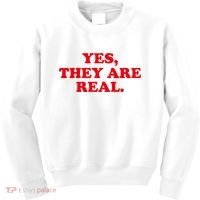 Yes They're Real Funny Saying Kids Sweatshirt thumb 0