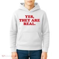 Yes They're Real Funny Saying Kids Hoodie thumb 4