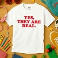 Yes They're Real Funny Saying Kids T-Shirt thumb 3