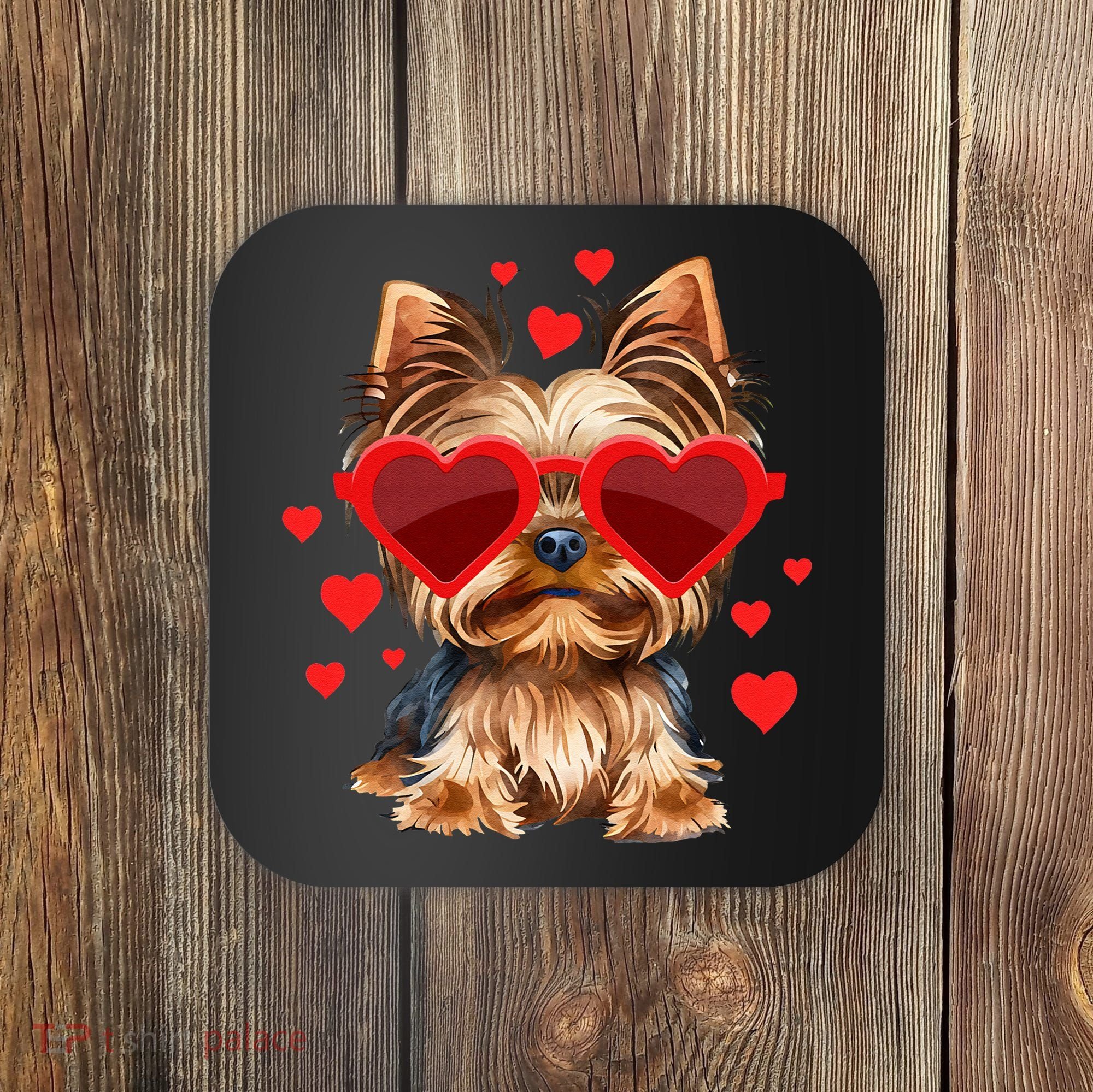 Yorkshire Terrier Valentines Day Yorkie Lover Coaster