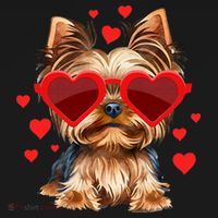 Yorkshire Terrier Valentines Day Yorkie Lover Women's Hoodie thumb 2