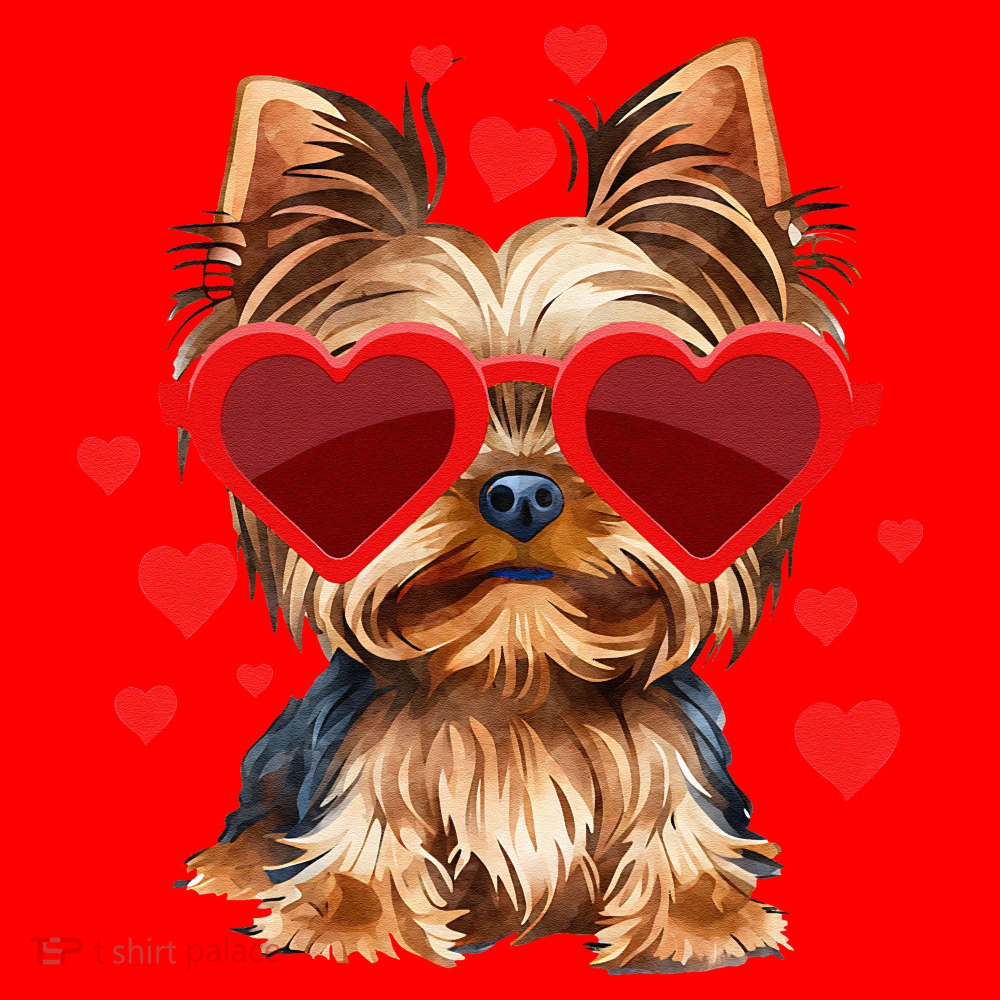Yorkshire Terrier Valentines Day Yorkie Lover Santa Hat