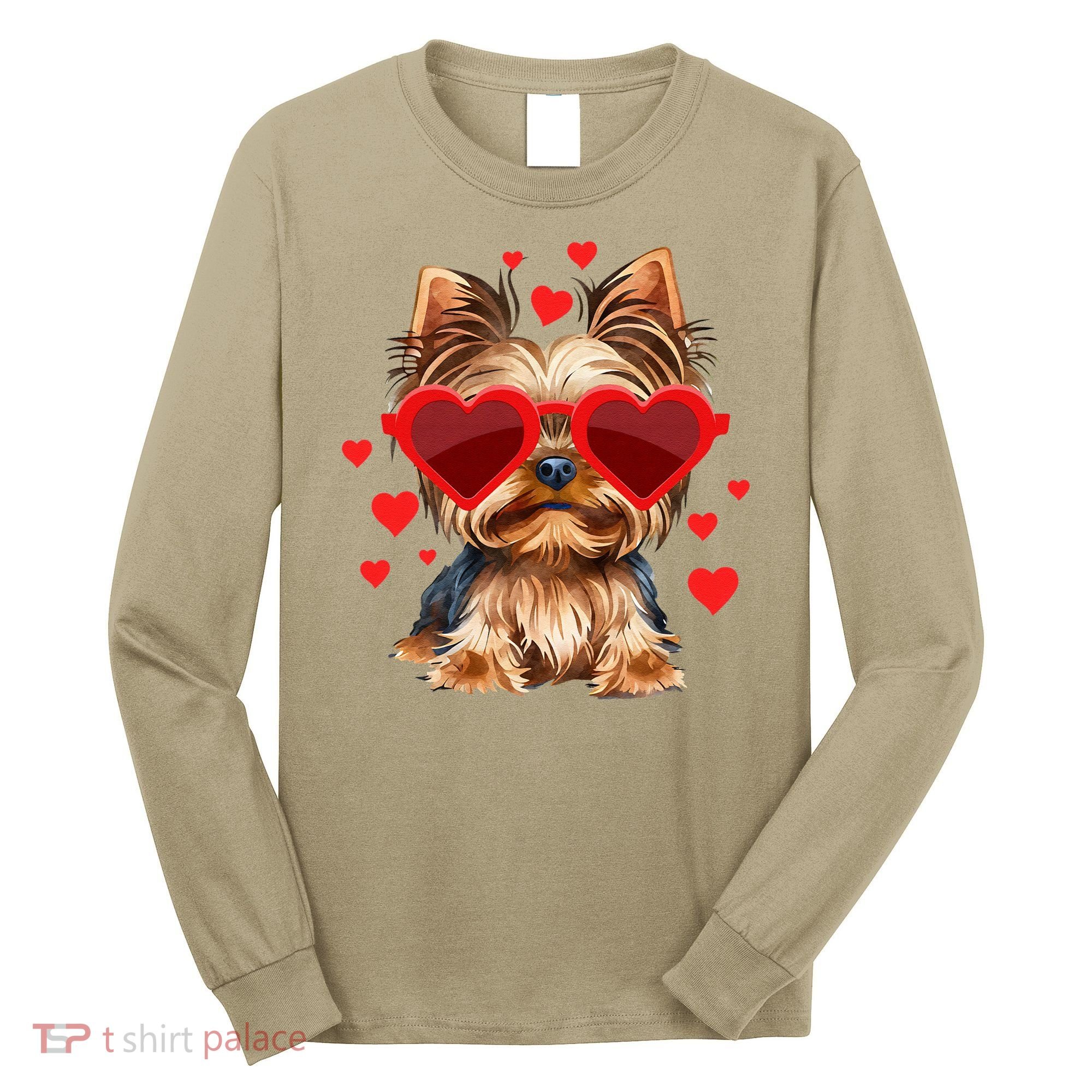 Yorkshire Terrier Valentines Day Yorkie Lover Long Sleeve Shirt
