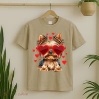Yorkshire Terrier Valentines Day Yorkie Lover T-Shirt thumb 2