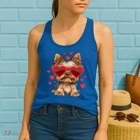 Yorkshire Terrier Valentines Day Yorkie Lover Gift Women's Tank Top thumb 2