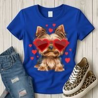 Yorkshire Terrier Valentines Day Yorkie Lover Gift Women's T-Shirt thumb 3