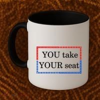 You Take Your Seat Anti Biden's Cue Cards Coffee Mug thumb 2