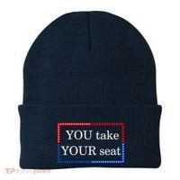You Take Your Seat Anti Biden's Cue Cards Beanie thumb 0