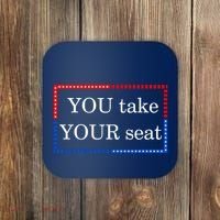 You Take Your Seat Anti Biden's Cue Cards Coaster thumb 0