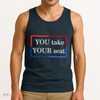 You Take Your Seat Anti Biden's Cue Cards Tank Top thumb 3