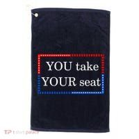 You Take Your Seat Anti Biden's Cue Cards Golf Towel thumb 0