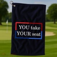 You Take Your Seat Anti Biden's Cue Cards Golf Towel thumb 1