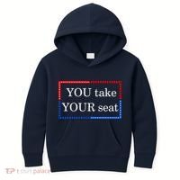 You Take Your Seat Anti Biden's Cue Cards Kids Hoodie thumb 0