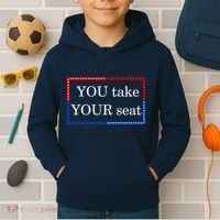 You Take Your Seat Anti Biden's Cue Cards Kids Hoodie thumb 2