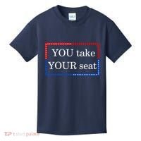 You Take Your Seat Anti Biden's Cue Cards Kids T-Shirt thumb 0
