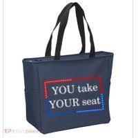 You Take Your Seat Anti Biden's Cue Cards Tote Bag thumb 2