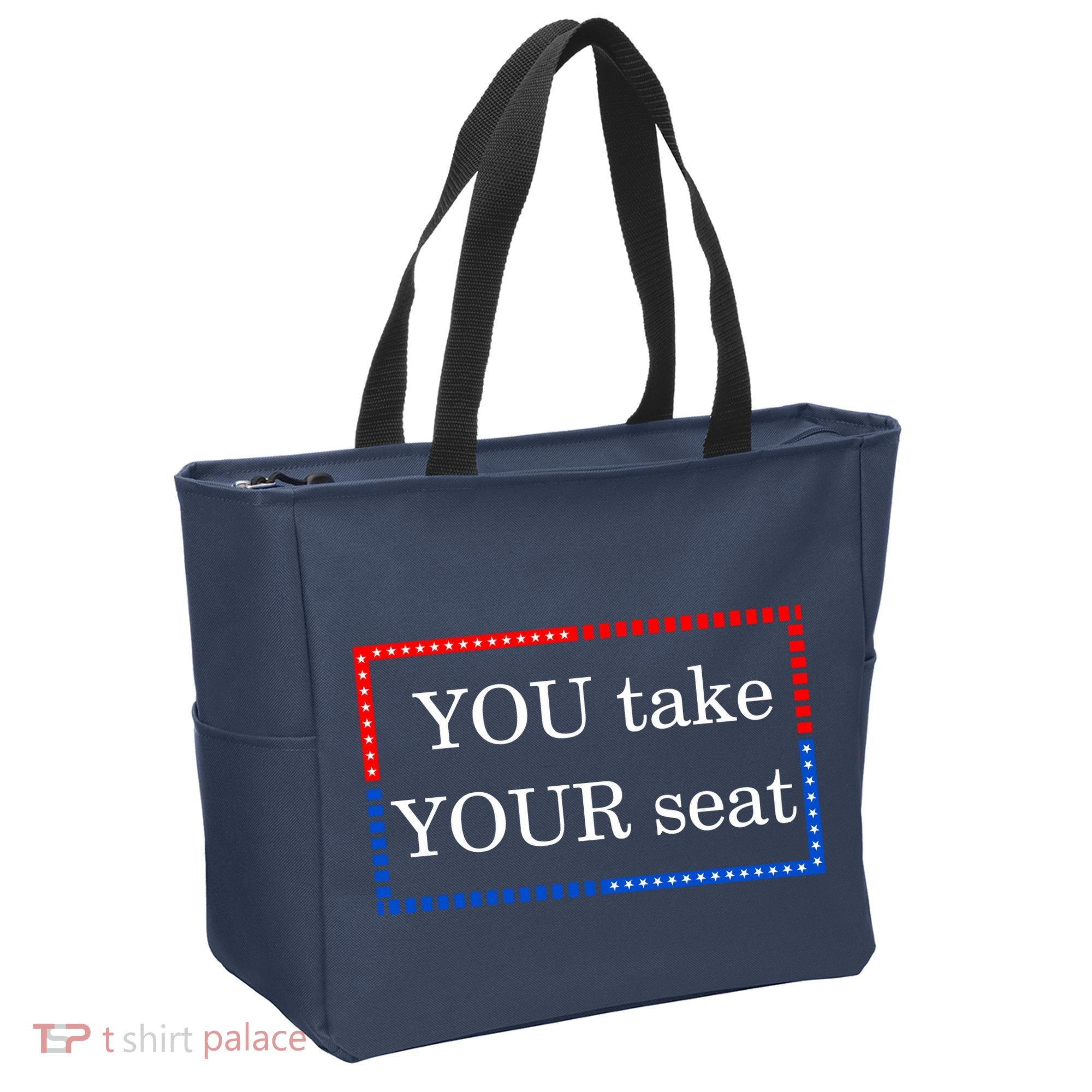 You Take Your Seat Anti Biden's Cue Cards Tote Bag