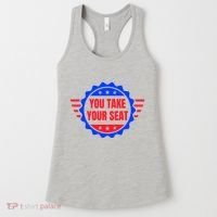 You Take Your Seat Anti Biden's Cue Cards USA Stars Stripes Women's Tank Top thumb 0