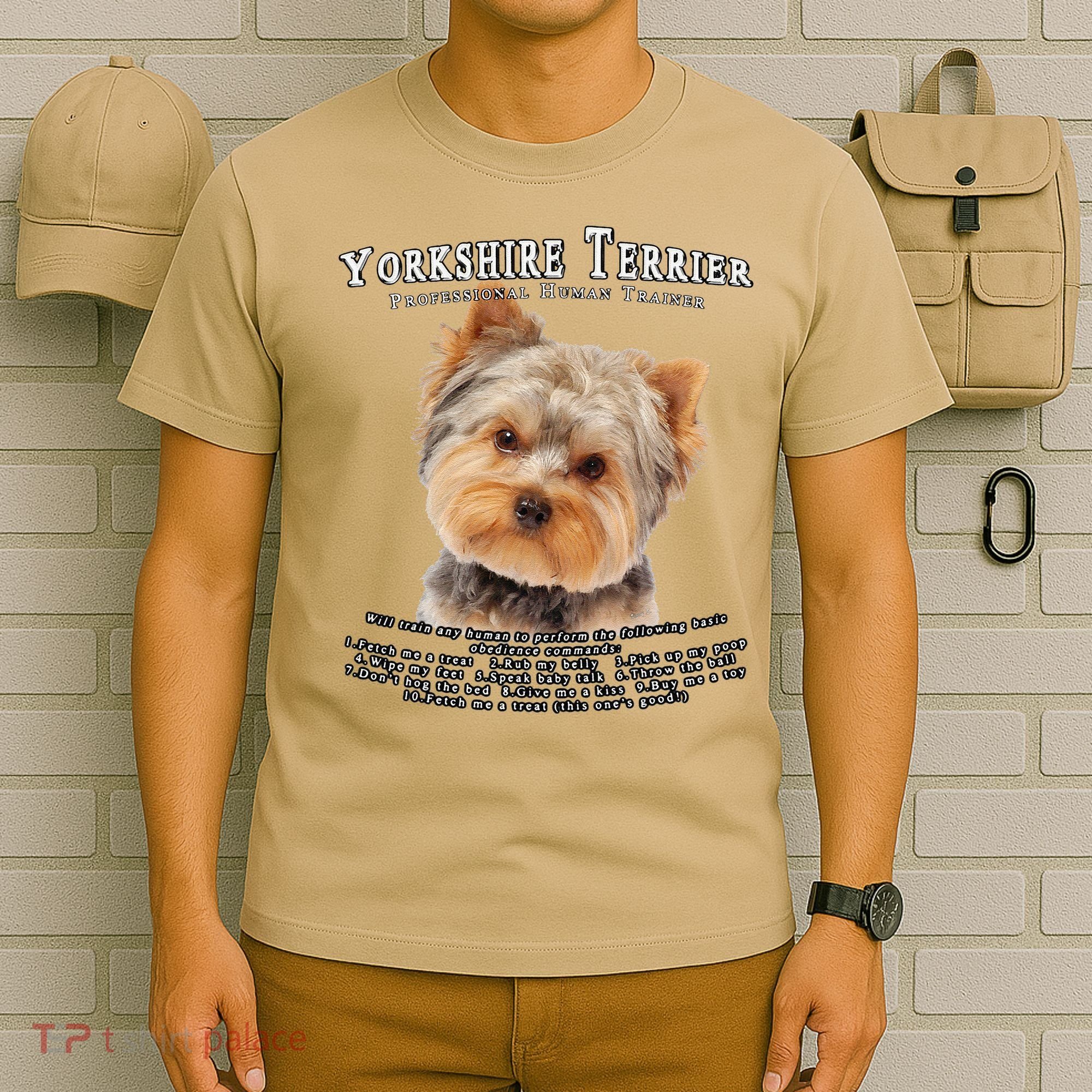 Yorkshire Terrier Yorkie Owner Lover Human Trainer Cute Dog T-Shirt