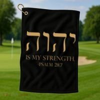 Yhwh Tetragrammaton Yahweh Elohim Hebrew Israelite Golf Towel thumb 1