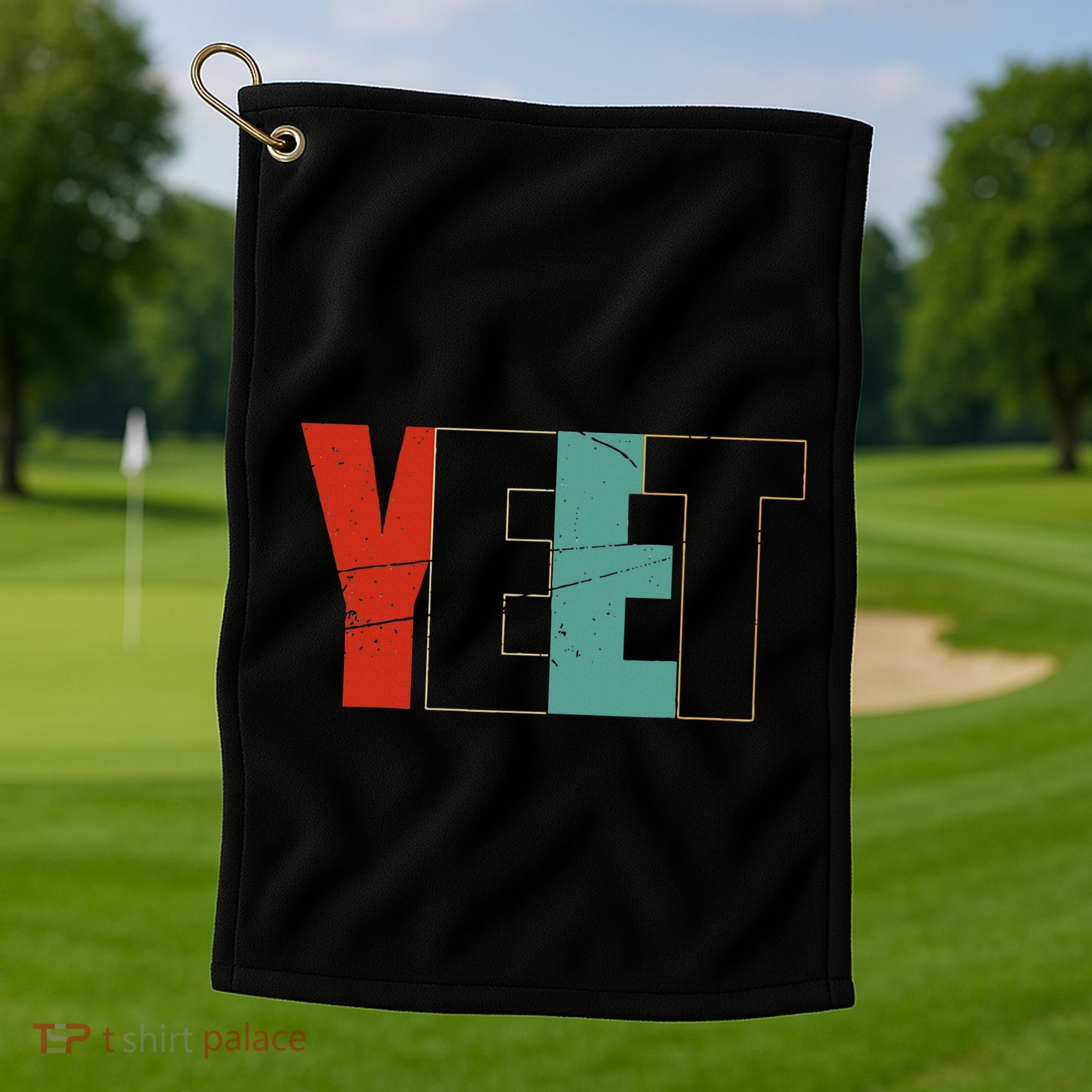 Yeet Trendy Yeeting Meme Slogan Urban Slang Golf Towel