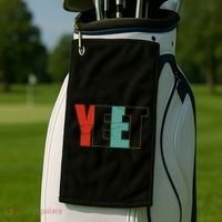 Yeet Trendy Yeeting Meme Slogan Urban Slang Golf Towel thumb 2
