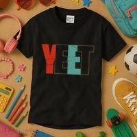 Yeet Trendy Yeeting Meme Slogan Urban Slang Kids T-Shirt thumb 3