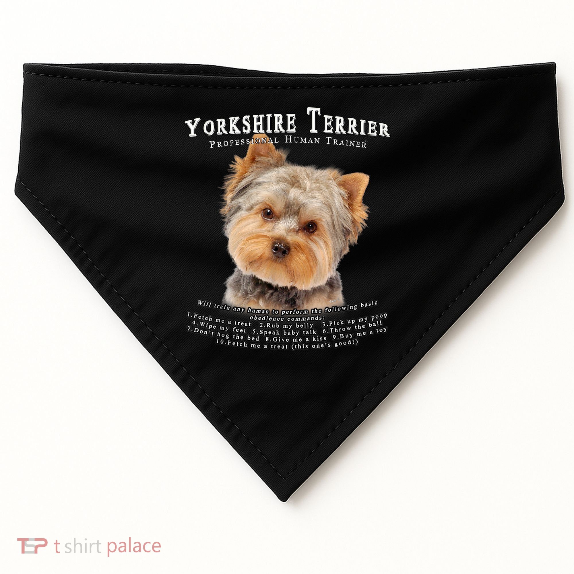Yorkshire Terrier Yorkie Owner Lover Human Trainer USA-Made Doggie Bandana