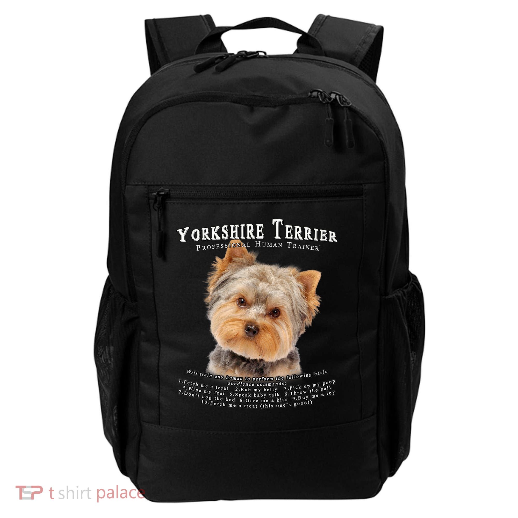 Yorkshire Terrier Yorkie Owner Lover Human Trainer Backpack