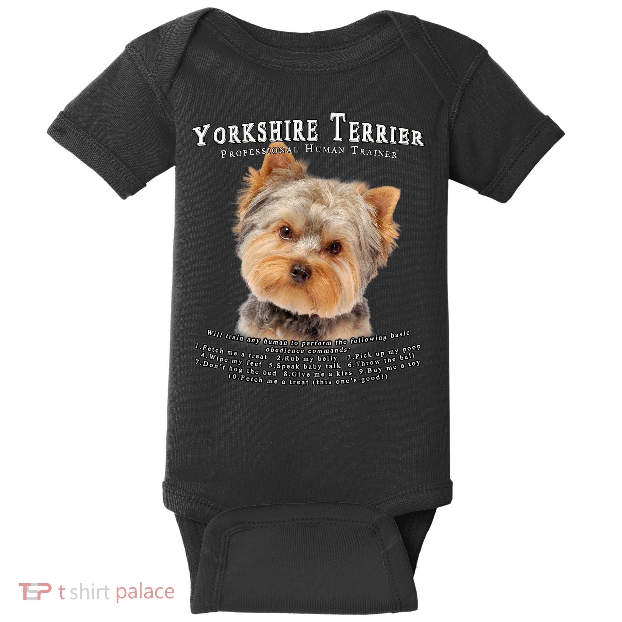 Yorkshire Terrier Yorkie Owner Lover Human Trainer Baby Bodysuit