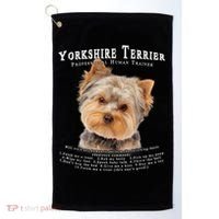 Yorkshire Terrier Yorkie Owner Lover Human Trainer Golf Towel thumb 0