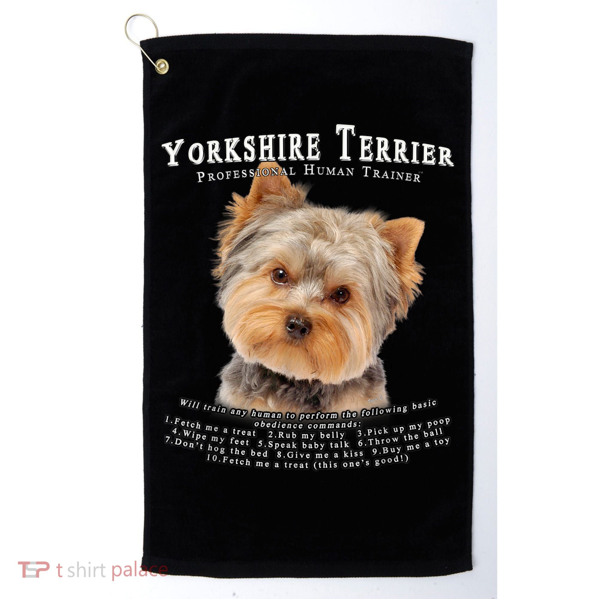 Yorkshire Terrier Yorkie Owner Lover Human Trainer Golf Towel