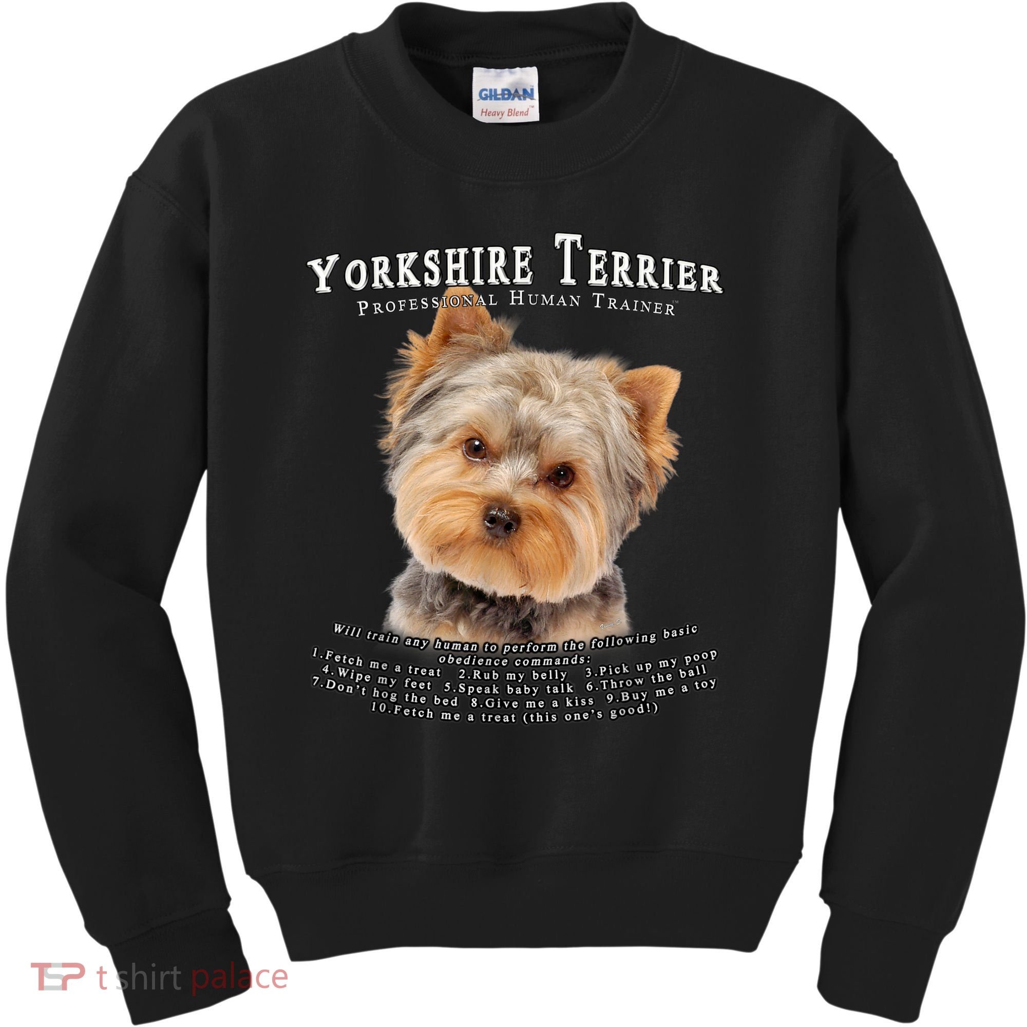 Yorkshire Terrier Yorkie Owner Lover Human Trainer Kids Sweatshirt