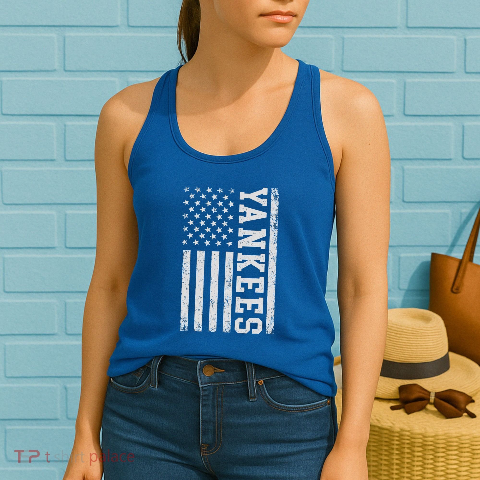 Yankee Us Flag Women's Tank Top